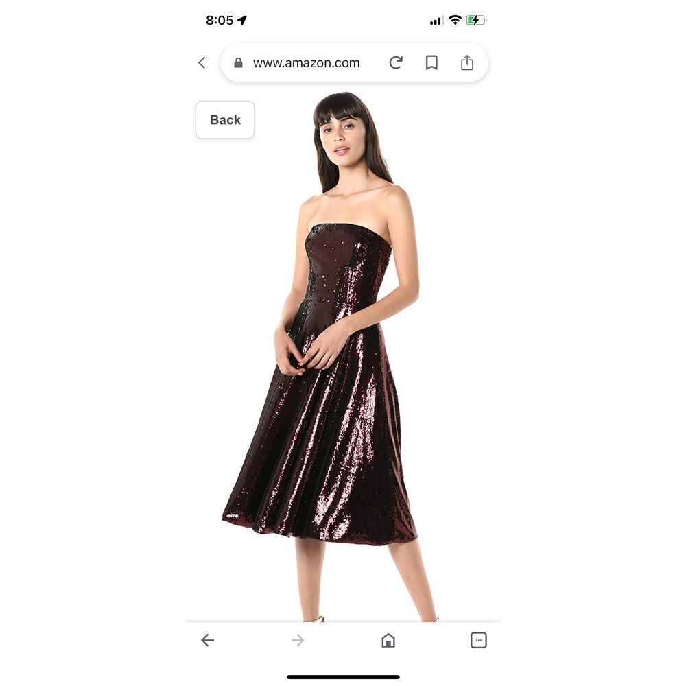 Dress The Population Ruby Strapless Fit & Flare  Sequin Midi Dress